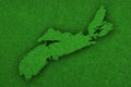 Map of Nova Scotia on green felt