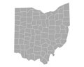 Map of Ohio Royalty Free Stock Photo
