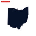 Map of Ohio vector design template