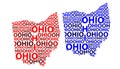 Map of Ohio - vector illustration Royalty Free Stock Photo