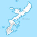 Map of Okinawa Island, Japan