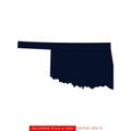 Map of Oklahoma vector design template