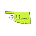 Map of Oklahoma Vector Design Template.