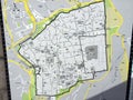 Map of the old city of Jerusalem with all districts and quarters Royalty Free Stock Photo