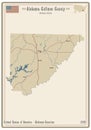 Map of Cullman County in Alabama Royalty Free Stock Photo