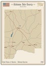 Map of Dale County in Alabama Royalty Free Stock Photo