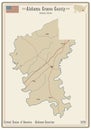 Map of Greene County in Alabama