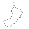 Map of Oman - outline