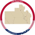 Map of Oneida County in Idaho, USA Royalty Free Stock Photo