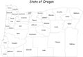 Map of Oregon state