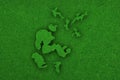 Map of Orkney on green felt