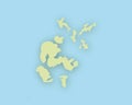 Map of Orkney Islands with shadow