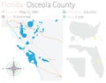 Map of Osceola County in Florida