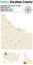 Map of Owyhee County in Idaho Royalty Free Stock Photo