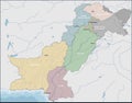 Map of Pakistan Royalty Free Stock Photo