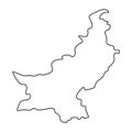 Map of Pakistan - outline