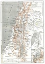 Map of Palestine, vintage engraving Royalty Free Stock Photo