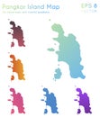 Map of Pangkor Island with beautiful gradients.