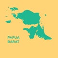 map of papua barat. Vector illustration decorative design