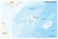 Map of the Paracel Islands controlled by China in the South China Sea