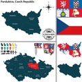 Map of Pardubice, Czech Republic Royalty Free Stock Photo