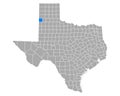 Map of Parmer in Texas Royalty Free Stock Photo