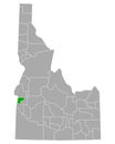 Map of Payette in Idaho