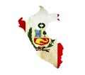 Map of Peru isolated Royalty Free Stock Photo