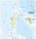 Map of the Philippine province of Romblon, Mimaropa Royalty Free Stock Photo