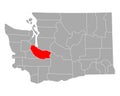 Map of Pierce in Washington