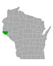 Map of Pierce in Wisconsin
