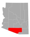 Map of Pima in Arizona