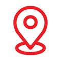 Map with pin, geo locate, pointer icon. maps and navigation vector illustration
