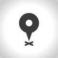 Map pin and geolocation mapping icon. color set.