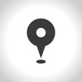 Map pin and geolocation mapping icon. color set.