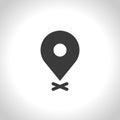 Map pin and geolocation mapping icon. color set.