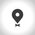 Map pin and geolocation mapping icon. color set.