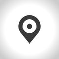 Map pin and geolocation mapping icon. color set.