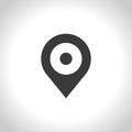 Map pin and geolocation mapping icon. color set.