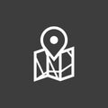 Map pin and geolocation mapping icon. color set.