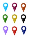 Map pin icon , flat design