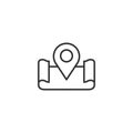 Map pin icon in flat style. gps navigation vector illustration on white isolated background. Locate position business concept Royalty Free Stock Photo