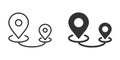 Map pin icon in flat style. gps navigation vector illustration on white isolated background. Locate position business concept Royalty Free Stock Photo