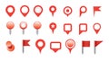 Map pin icon set Royalty Free Stock Photo
