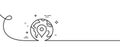 Map pin line icon. Trip point sign. Continuous line with curl. Vector Royalty Free Stock Photo