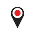 Map Pin Location Mark Icon Vector on white background