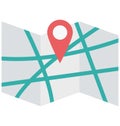 map pin, location pin isolated vector icon which can be easily edit or modified Royalty Free Stock Photo