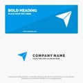 Map, Pin, Marker, Mail SOlid Icon Website Banner and Business Logo Template Royalty Free Stock Photo