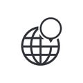 Map pin point icon. Locator position pinpoint vector. Trendy navigation symbol for website design, mobile app. Logo illustration