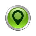 Map pin pointer icon button Royalty Free Stock Photo